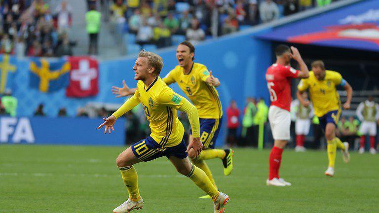 سوئد ۱- سوئیس ۰/ سوئد به جمع۸ تیم برتر پیوست