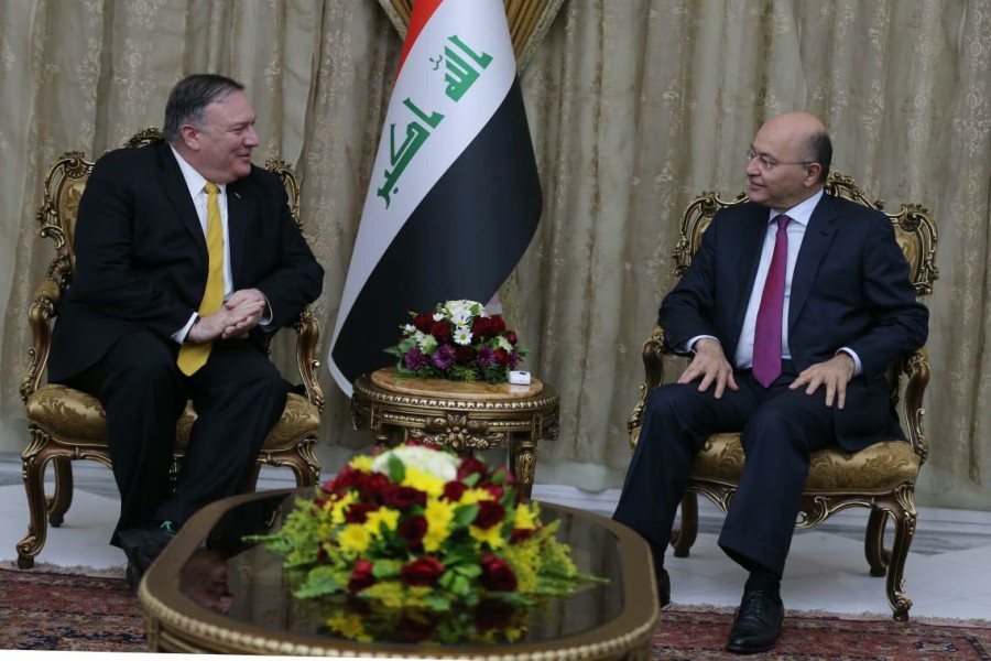 رسانه عراقی: تاکید صالح و پمپئو بر عدم افزایش تنش با ایران