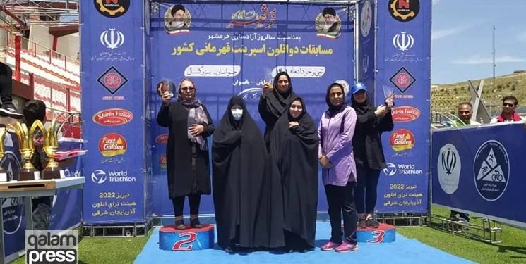 درخشش دختران آذربایجانشرقی در مسابقات دواتلون قهرمانی کشور