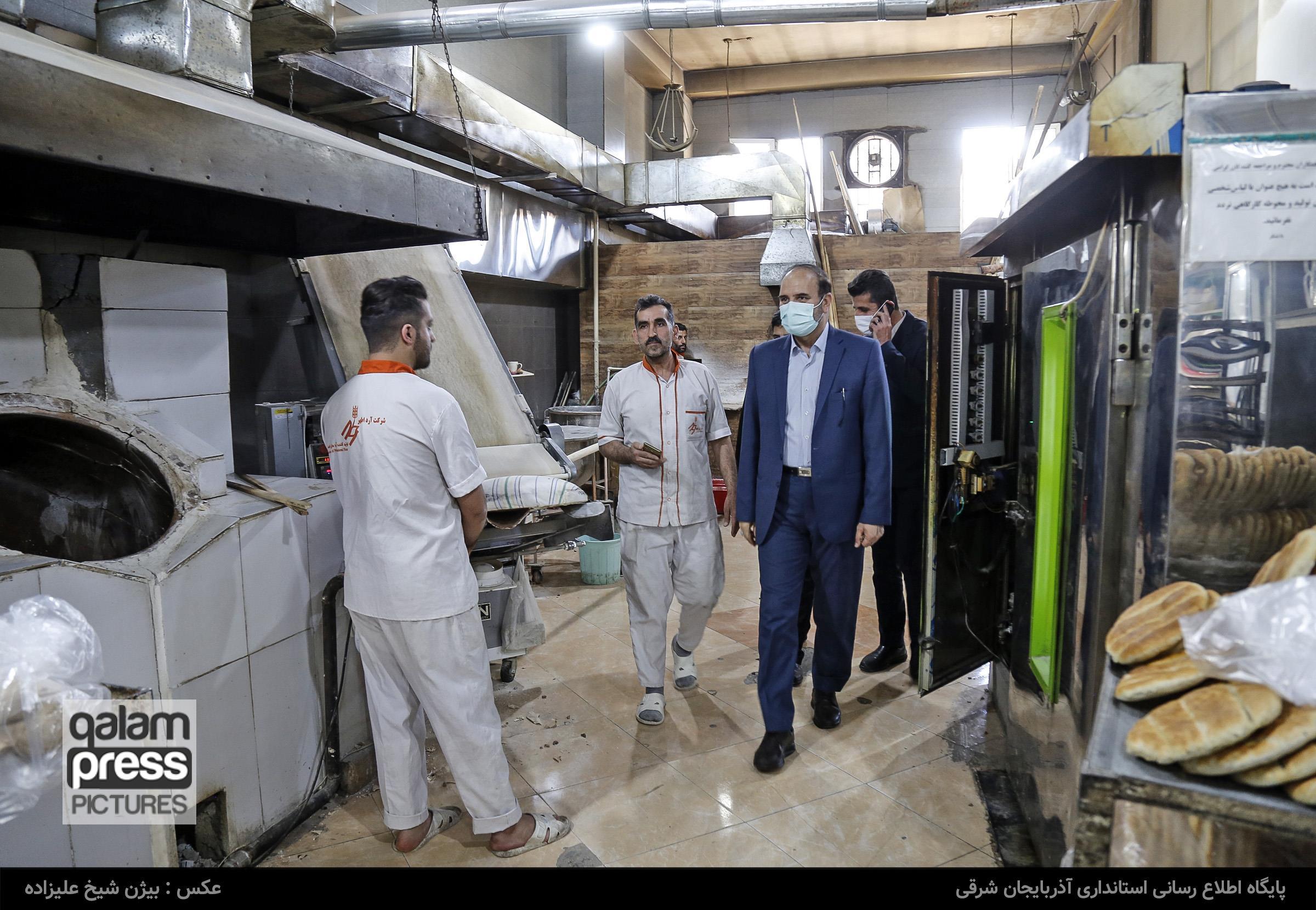 بازدید استاندار آذربایجان شرقی از فرآیند توزیع کالاهای اساسی در سطح شهر تبریز