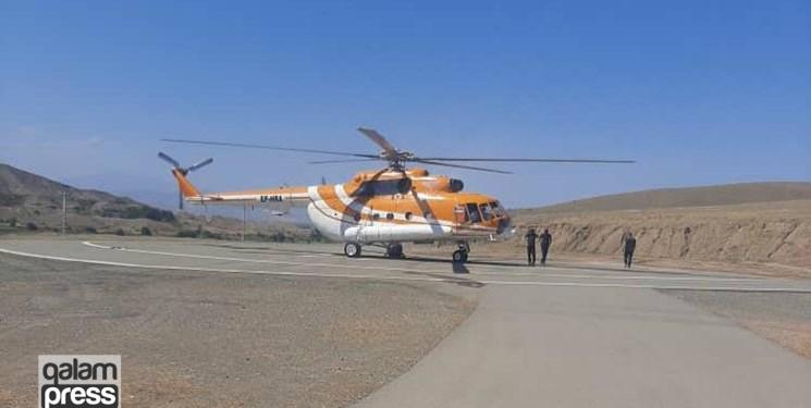 استقرار یک فروند بالگرد اطفای حریق در شهرستان خداآفرین