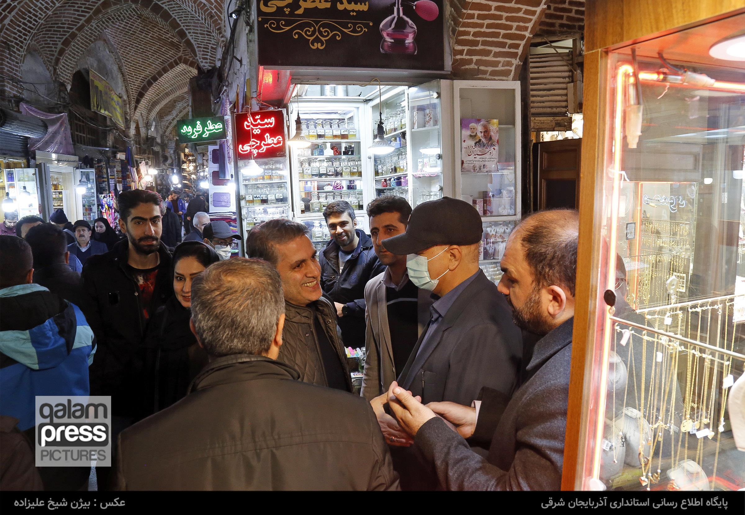 بازدید سرزده استاندار آذربایجان شرقی از بازار تبریز