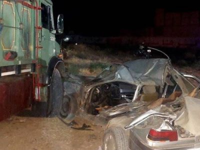 ۲ کشته در تصادف کامیون با پژو ۴۰۵ در محور تبریز- بستان آباد