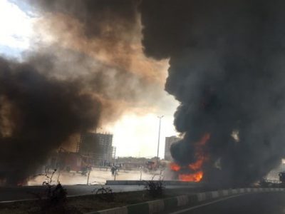 فیلم | جزئیات جدید از واژگونی و آتش گرفتن تانکر سوخت در تبریز