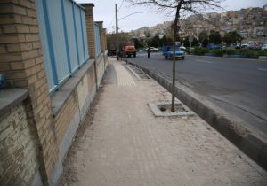 اجرای سنگفرش و ساماندهی پیاده روهای خیابان آخماقیه