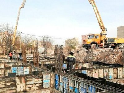 بتن ریزی فونداسیون خانه مادر و کودک پارک حکیم نباتی
