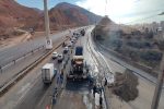 آغاز آسفالت ریزی نیم باند دوم پروژه ساماندهی آسفالت ضلع جنوبی اتوبان پاسداران