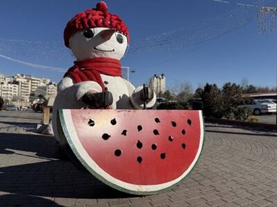 نصب المانهای مخصوص شب چله در تفرجگاه "ائلگولی"