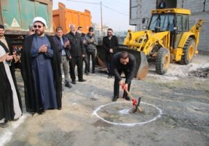 آئین کلنگزنی حسینیه حضرت ابوالفضل العباس(ع) برگزار شد
