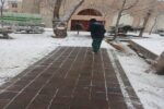 برف‌روبی پارکها و بوستان‌های بافت مرکزی تبریز