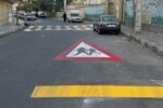خط کشی ۶۳۰ مترمربعی و نصب تجهیزات ترافیکی در راستای ایمنسازی مدارس جنوبغرب تبریز