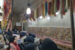 بازدید دانش آموزان دبیرستان دخترانه ثارالله از کارگاه قالیبافی