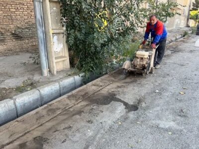 آغاز مراحل اولیه پروژه جدولگذاری کوی بنی هاشم قراملک