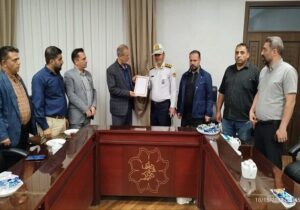 تجلیل شهردار منطقه ۶ از رئیس پلیس راهور تبریز