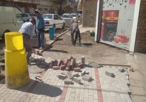 پیشرفت ۶۵ درصدی عملیات پیاده‌روسازی کوی شهید صافی قراملک