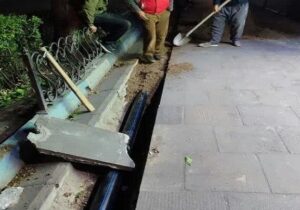 حذف آبیاری سنتی و توسعه  شبکه آب خام در ۱۲ خیابان مرکزی شهر