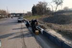 رنگآمیزی جداول خیابان رواسان و بلوار ملت توسط شهرداری منطقه ۷ آغاز شد