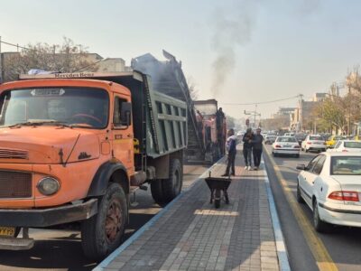 آغاز عملیات آسفالت‌تراشی حدفاصل تقاطع شهید فروزنده تا چهارراه بهشتی