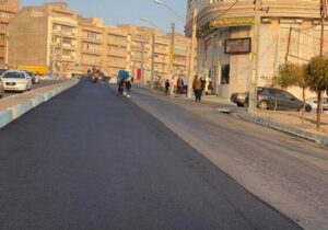 ساماندهی خیابان نیاوران مرزداران با اجرای آسفالت