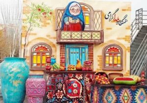 نصب دو المان مناسبتی ویژه شب یلدا در بافت مرکزی تبریز
