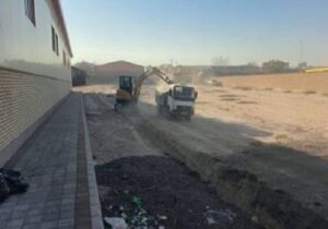 تدوام عملیات احداث زمین چمن مصنوعی راه آهن