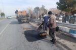 لکهگیری معابر اصلی منطقه ۷ با هدف بهبود ایمنی و تردد شهروندان