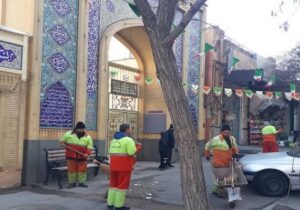 پاکسازی مساجد منطقه ۵ تبریز در آستانه ماه مبارک رمضان