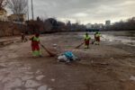 لایروبی ۱۵ هزار متر مربعی "مهران رود" پس از بارش‌های روز گذشته