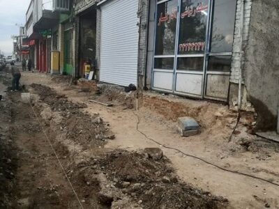 ساماندهی ورودی جنوبغرب تبریز با کفسازی و جدولگذاری پیادهروها