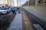 اجرای کفپوش پیادهرو مقابل برجهای شهریاران ۵ و ۶ مرزداران