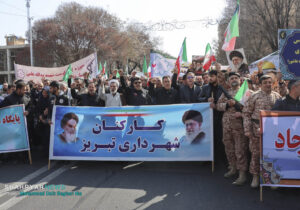 حضور خانواده بزرگ شهرداری تبریز در راهپیمایی پرشکوه روز جهانی قدس