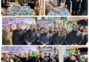 برپایی موکب شهدای صنعت آب با حضور مدیرعامل و کارکنان شرکت آب و فاضلاب