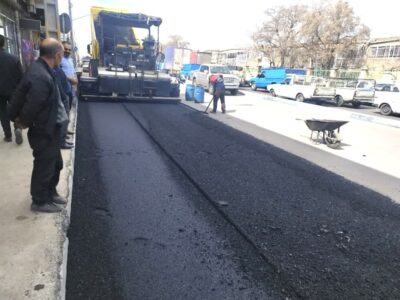 آغاز عملیات آسفالت اساسی خیابان اصلی میدان بزرگ میوه و ترهبار تبریز