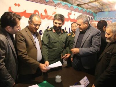 حضور میدانی مسئول سازمان بسیج ادارات و کارمندان کشور در موکب سنگر خدمت