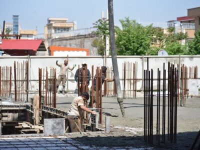 بتنریزی سقف طبقه اول پروژه بازآفرینی شهری اطلس