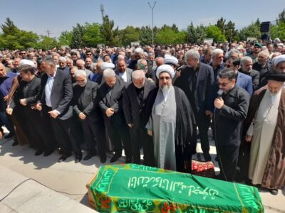 تشییع باشکوه جانباز سرافراز و پیشکسوت معراج شهدا در وادی رحمت تبریز