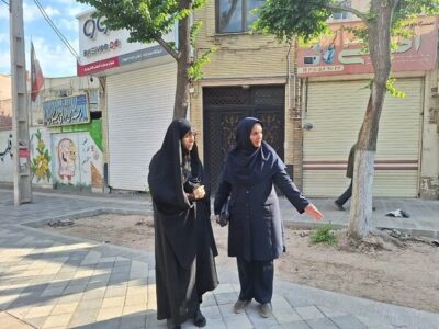 بازدید عضو شورای شهر تبریز از پروژه سنگفرش تربیت غربی(بالا تربیت)