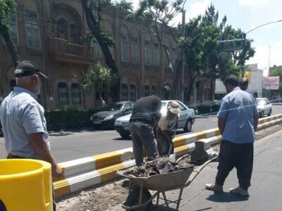 اصلاح هندسی خیابان ارتش جنوبی به منظور روانسازی ترافیک