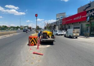 تداوم ایمن‌سازی معابر جنوب غرب تبریز