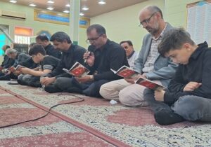 حضور پرشور کارکنان سازمان سیما، منظر و فضای سبز شهرداری تبریز در مراسم عزاداری حسینی
