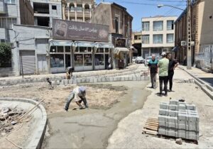 پیشرفت ۷۰ درصدی پروژه سنگفرش کوی مستشار