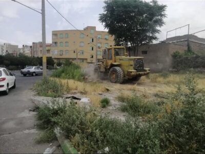 عملیات ضربتی پاکسازی و ساماندهی زمین‌های خالی در منطقه ۷ تبریز