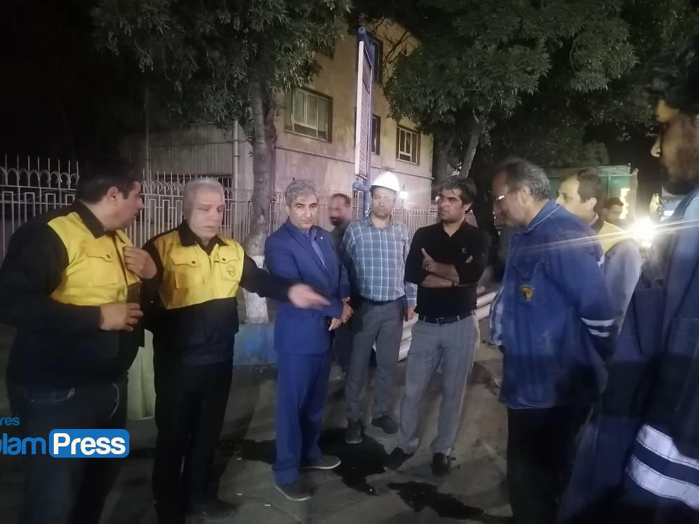 بازدید شبانه مدیرعامل از پروژه اصلاح و ساماندهی شبکه زمینی ۲۰ کیلوولت در محدوده راه‌آهن