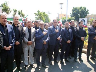 حضور مدیرعامل، معاونین و کارکنان شرکت آب و فاضلاب آذربایجان شرقی در آیین بزرگداشت قائد شهید امت در تبریز