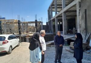 ستون بندی طبقه اول در ضلع غربی پروژه بازآفرینی شهری اطلس