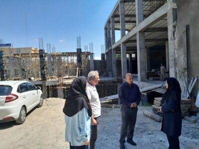 ستون بندی طبقه اول در ضلع غربی پروژه بازآفرینی شهری اطلس