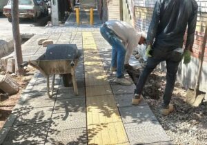 پیشرفت ۶۵ درصدی اجرای سنگفرش پیاده روهای راسته کوچه