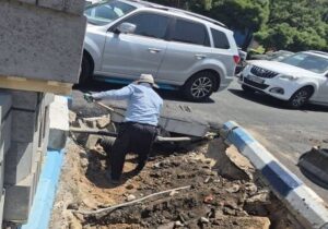 مسدودی مسیر تندرو جاده تفرجگاه "ائل‌گولی" برای اصلاح کانال های عرضی