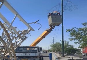 نصب المانهای نوری در مسیر اصلی شهرک مبل و خودرو مایان