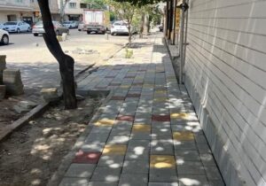 اتمام بهسازی کوی گلباد با انجام کف‌سازی